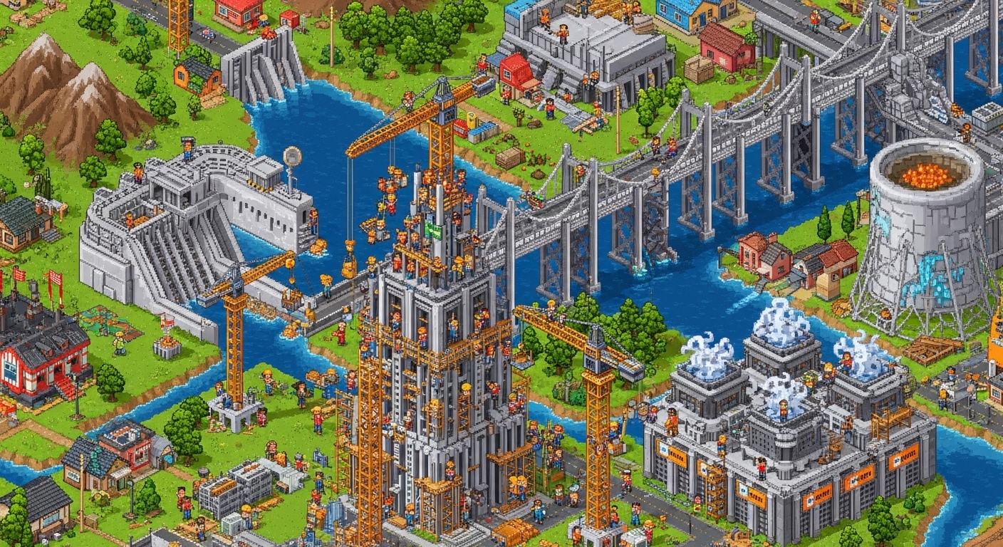 So many people building